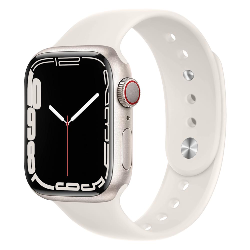 Силиконовый ремешок Для Apple Watch band 40мм 44мм 49мм 45мм 41мм 38мм 42мм 44 мм correa bracelet iWatch series 9 8 7 6 3 SE ultra 2 38  40 41 mm white NOVVA
