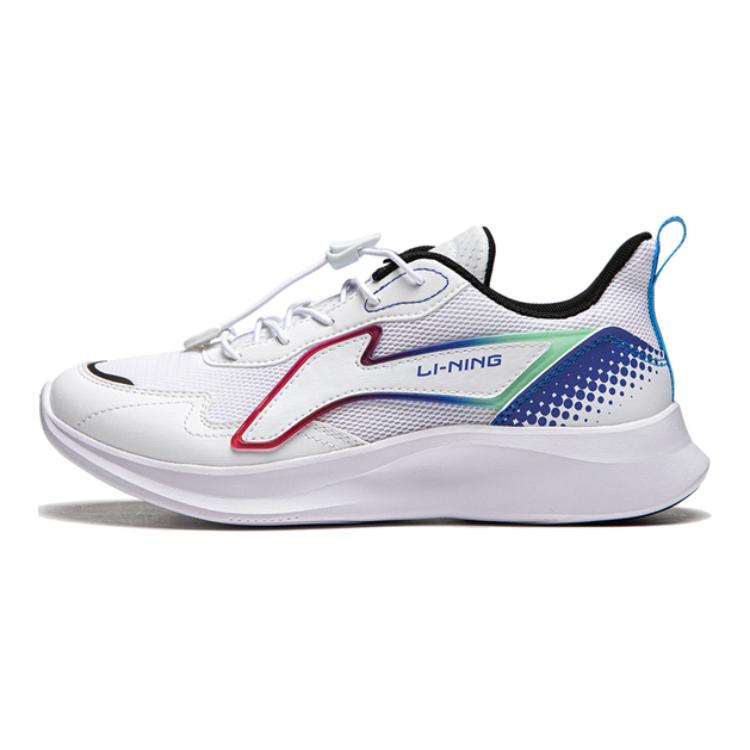 Li Ning Kids Mesh Удобные универсальные нескользящие износостойкие повседневные туфли с низким верхом Детские повседневные туфли белого, синего и черного цветов YKCU116-3 33 white Li-Ning