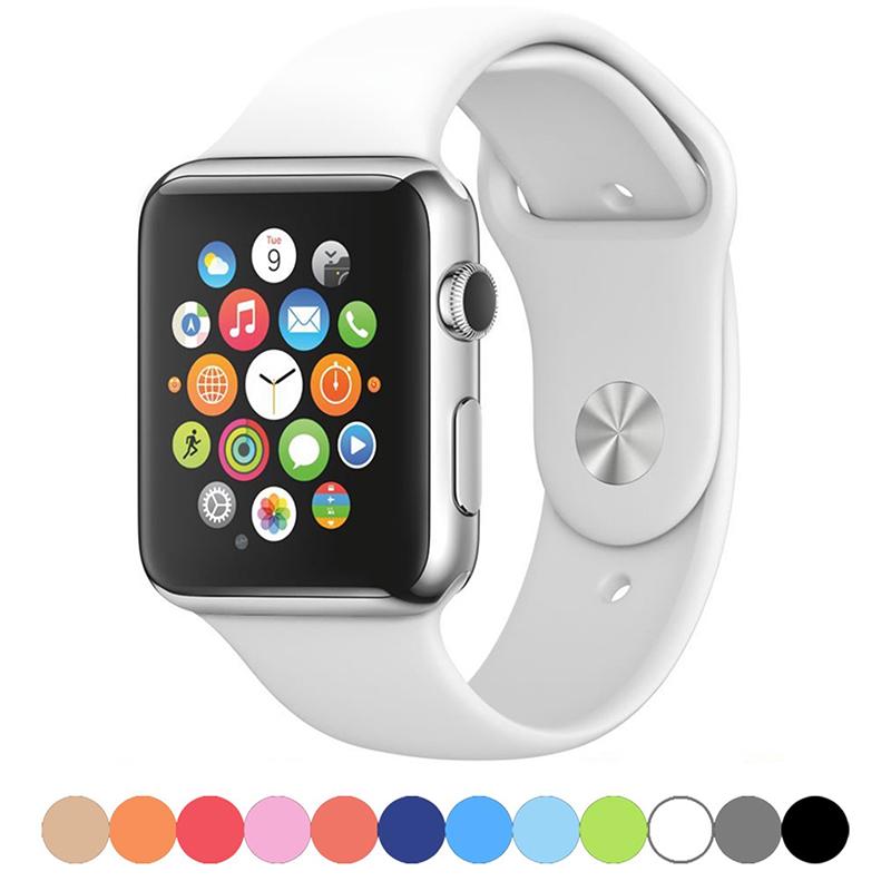 Силиконовый ремешок для Apple Watch, ремешок 44 мм, 40 мм, 45 мм, 41 мм, 49 мм, 38 мм, 42 мм, 44, 45 мм, спортивный браслет iWatch Series 8 SE 7 3 5 6 Ultra 38-40-41 mm S-M gray DuoDuo Digital Accessories