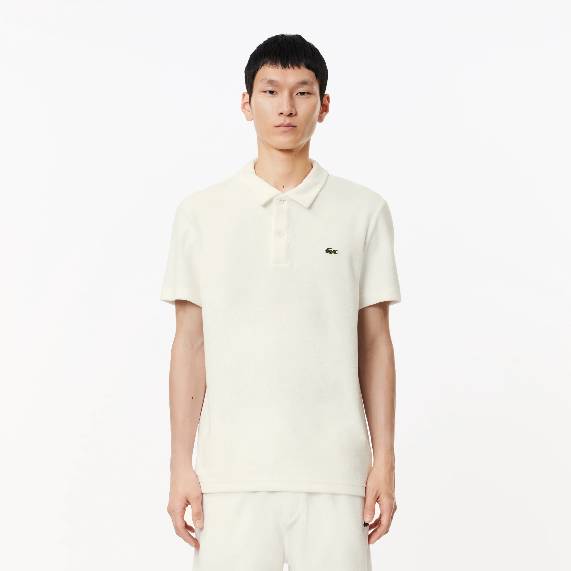 Мужское махровое поло Lacoste стандартного кроя