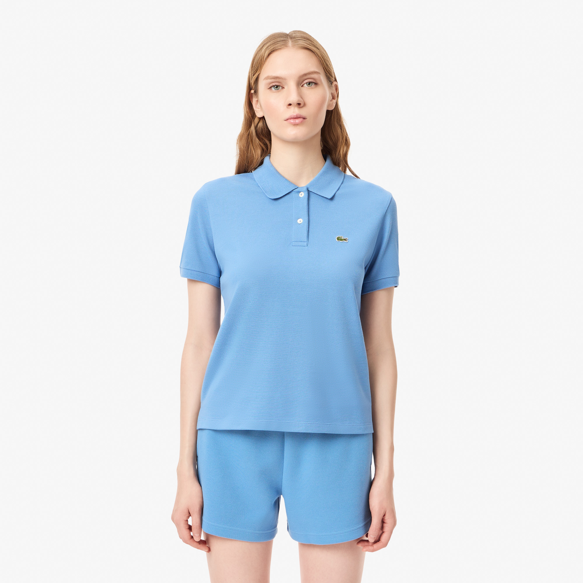 Женское поло Lacoste классического кроя из хлопка пике