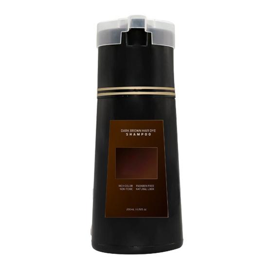 200ML Hair Dye Shampoo Natural Herbal Ingredients Men 200ML темно-коричневого LunarEclipse
