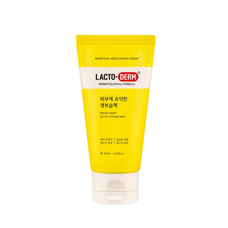 LACTO-DERM Крем для лица для сухой раздраженной кожи 75мл Лифтинг Эластичность Увлажнение Успокаивает Облегчение зуда yellow Jihong