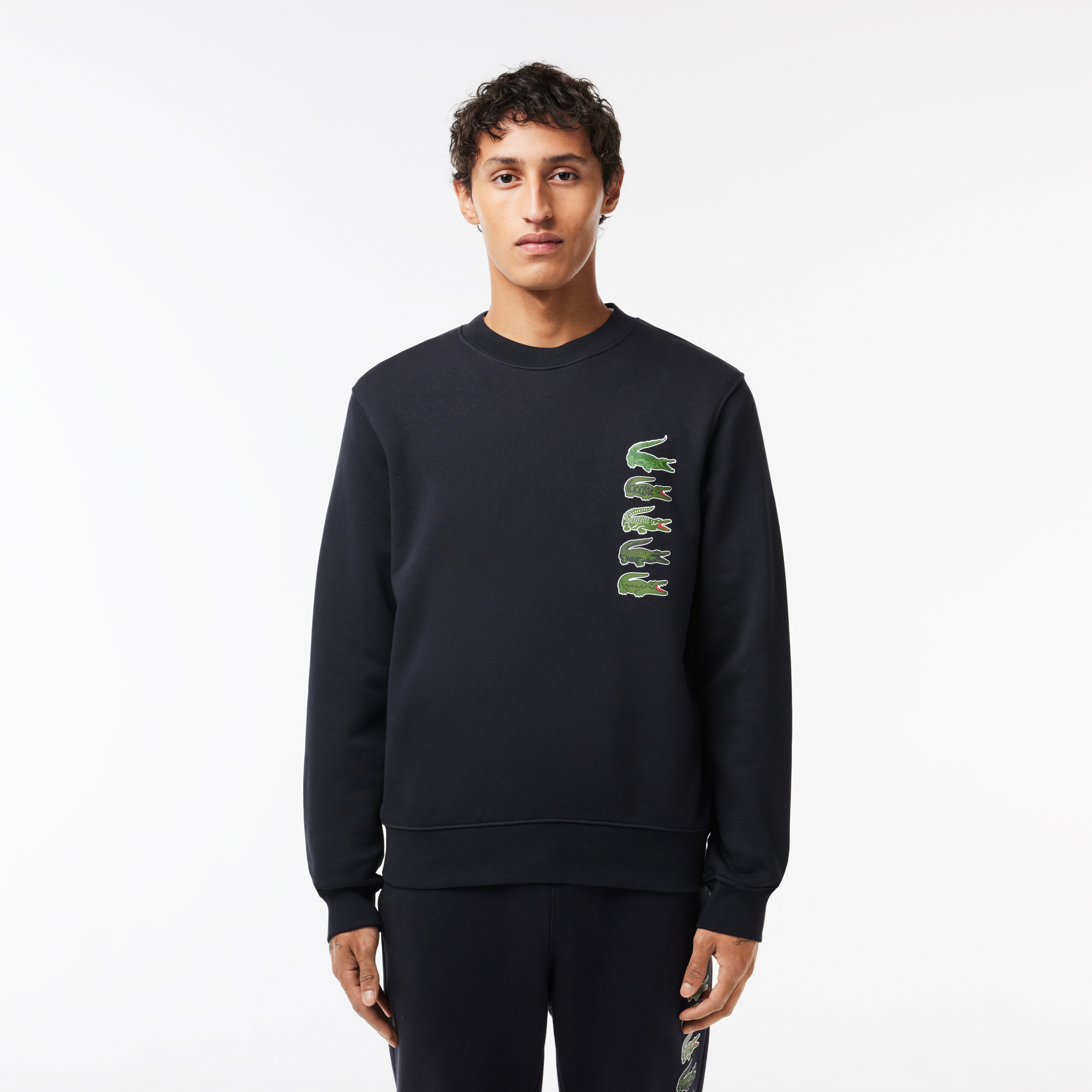 Мужской хлопковый свитшот Lacoste с флисом