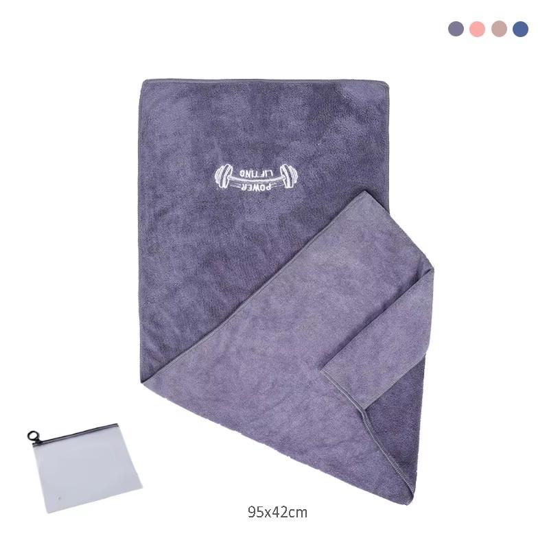 Fitness Quick Dry Towel 42*95cm Microfiber Gym Yoga Training Swimming Tennis Towel Beach Jogging Body Anti-slip Sports Sweat 42x95cm&1pc фиолетовый RW-Home Decoration