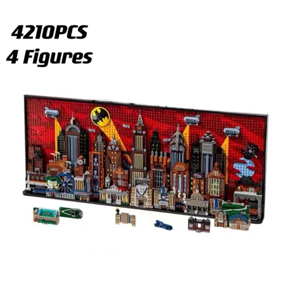 Мультсериал Gotham City Skyline Building Block Модель Сборка Кирпич Игрушки для Мальчика Подарок with paper manual red TIANGU