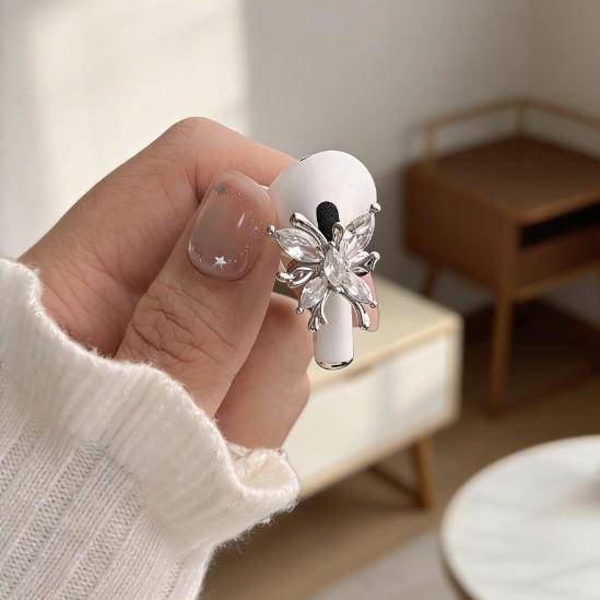 Яркий Сладкий Циркониевый Бабочка Клипса для Наушников Беспроводная Bluetooth Freeclip Наушники Алмазная Пряжка Модный Темперамент Ушная Клипса Ухо brown Best For You1