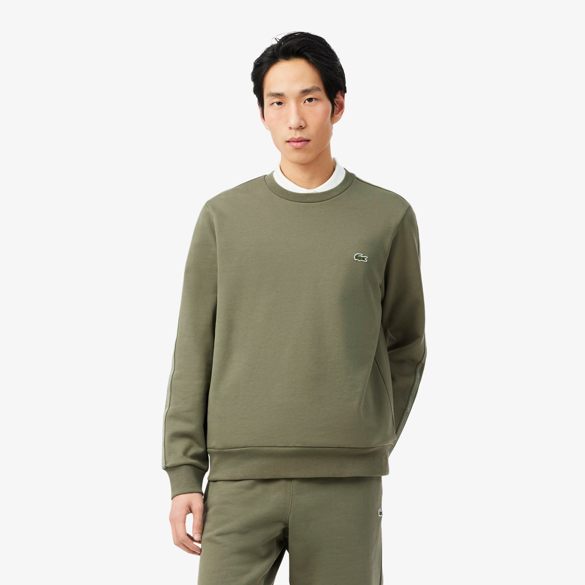 Мужской флисовый свитшот Lacoste классического кроя