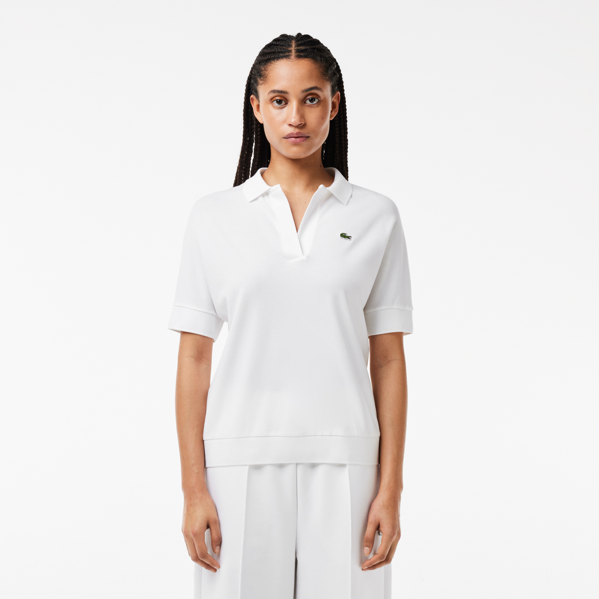 Женское поло Lacoste свободного кроя