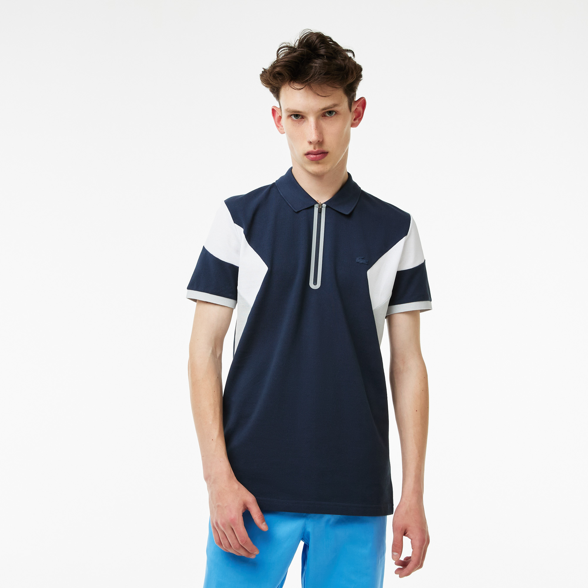 Мужское поло Lacoste стандартного кроя на молнии