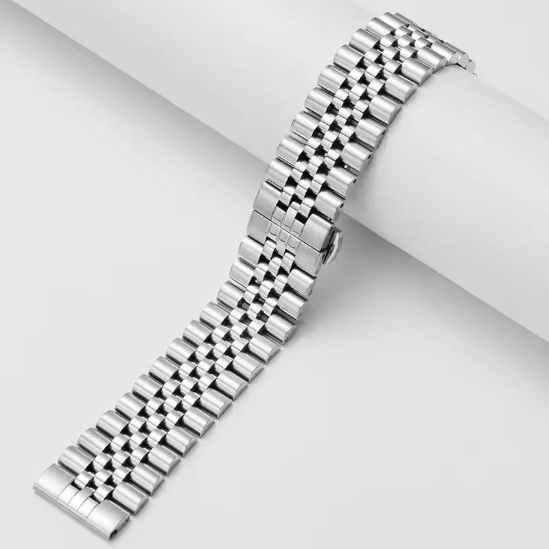 22-миллиметровый ремешок из нержавеющей стали для Tissot для Citizen для Seiko Быстросъемная бабочка Металлический ремешок для часов Высококачественный браслет 22mm Watch Band серебряный Vinde Home
