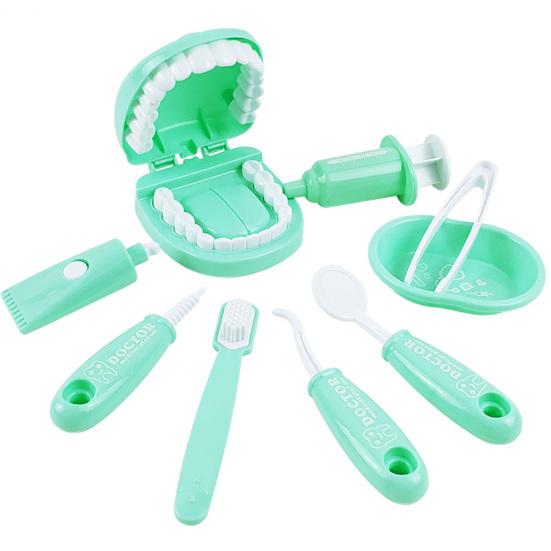 9Pcs/Set Kids Educational Dental Scene Toys Дошкольное обучение Чистка игры зелёный EDC Toy