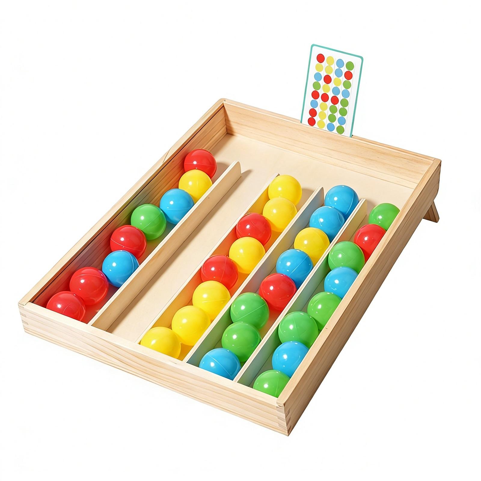 Игра Сортировка Цветных Шариков - Развивающая Игрушка для Малышей для Цвета и Мелкой Моторики, Интерактивное Обучение Родитель-Ребенок One Size multi Miss Beauty26