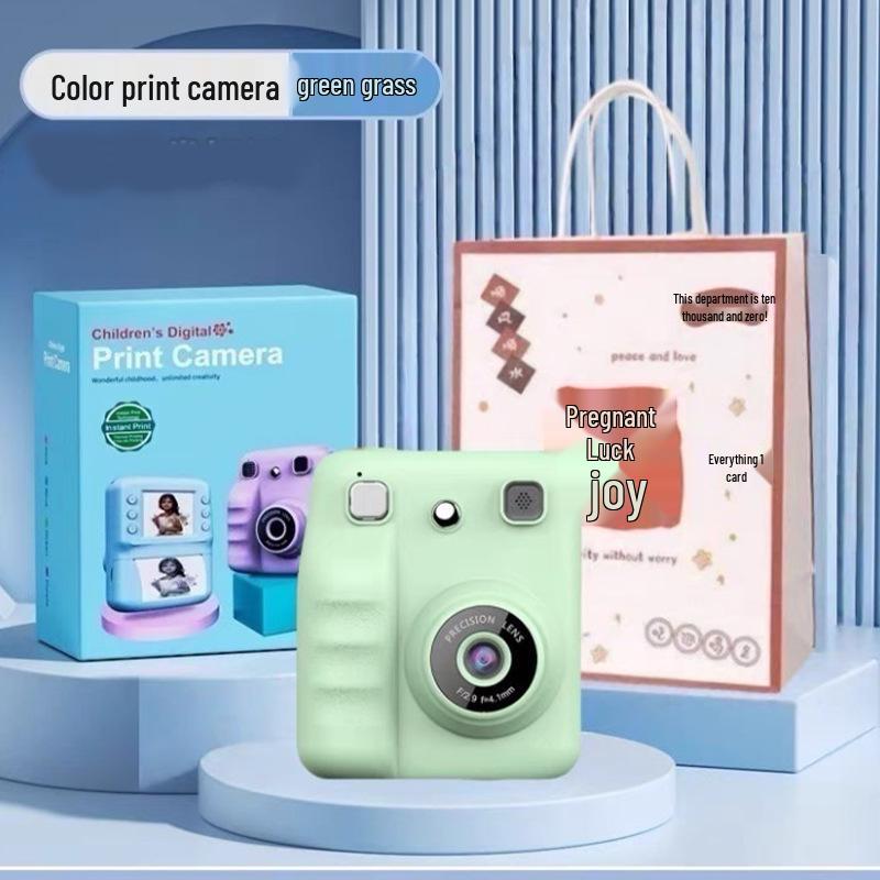 Детская камера Polaroid Color 2025: Снимайте фото и видео, Мгновенная печать фотографий blue Value Vault