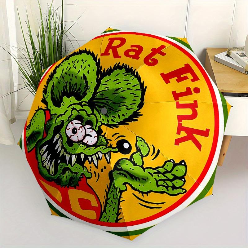 Rat Fink Decal Sticker for Car WindowLaptop Truck Motorcycle Bumper 5WideUmbrella, Portable 3-Fold Compact Umbrella for Men & Women Gift black Mint Home Life