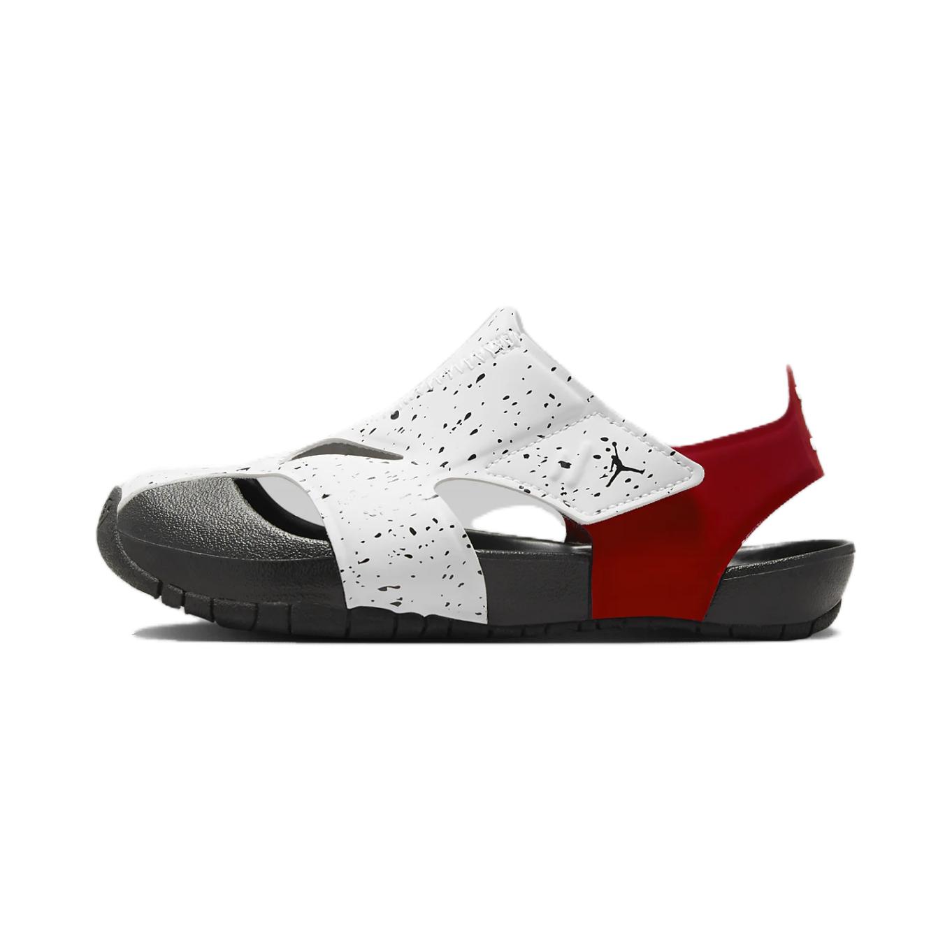 Детские сандалии Jordan Flare, нескользящие, износостойкие, белые с красным, для детей от 3 до 7 лет, CI7849-106 33.5 white