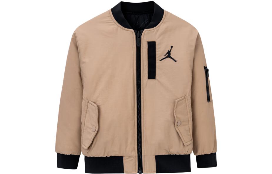 Детская двусторонняя куртка-бомбер Jordan с наполнителем, из льна JD2342009PS-002 XS beige