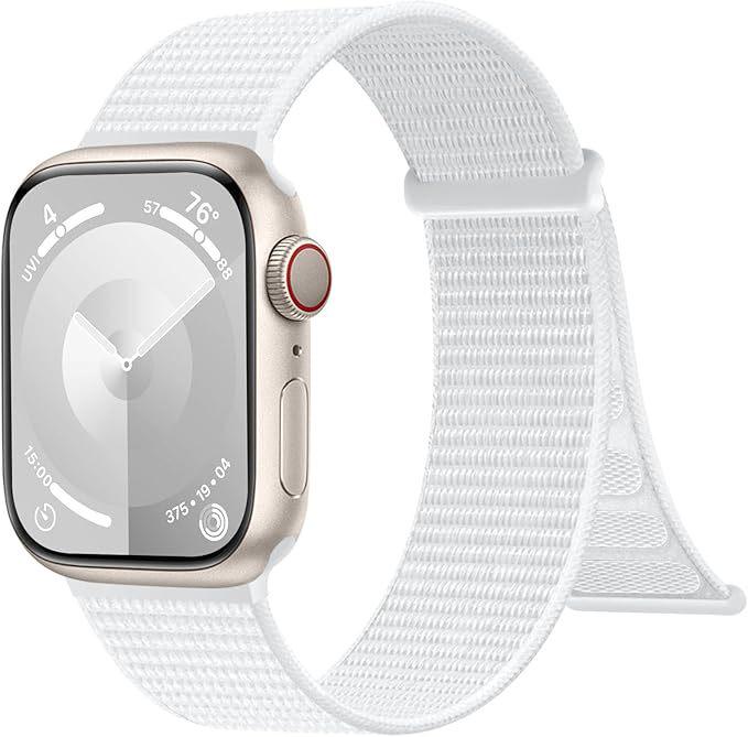 Двухсекционная нейлоновая петлевая лента для Apple Watch Series 9/10/11 38/40/41mm (Naked) белый the BAY
