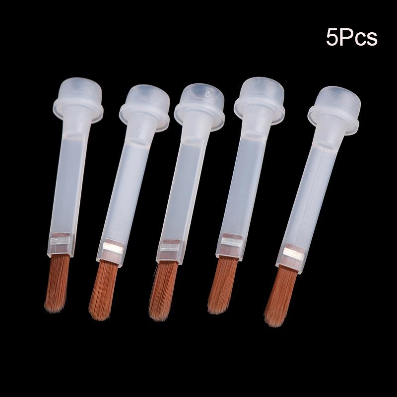 20PCS 5/10/20Pcs Disposable 5/10 For Manicure Salon Nail Polish Brush for 15Ml Nail Polish Bottle Replacement Brush Brown Hair white TOP HOME-002