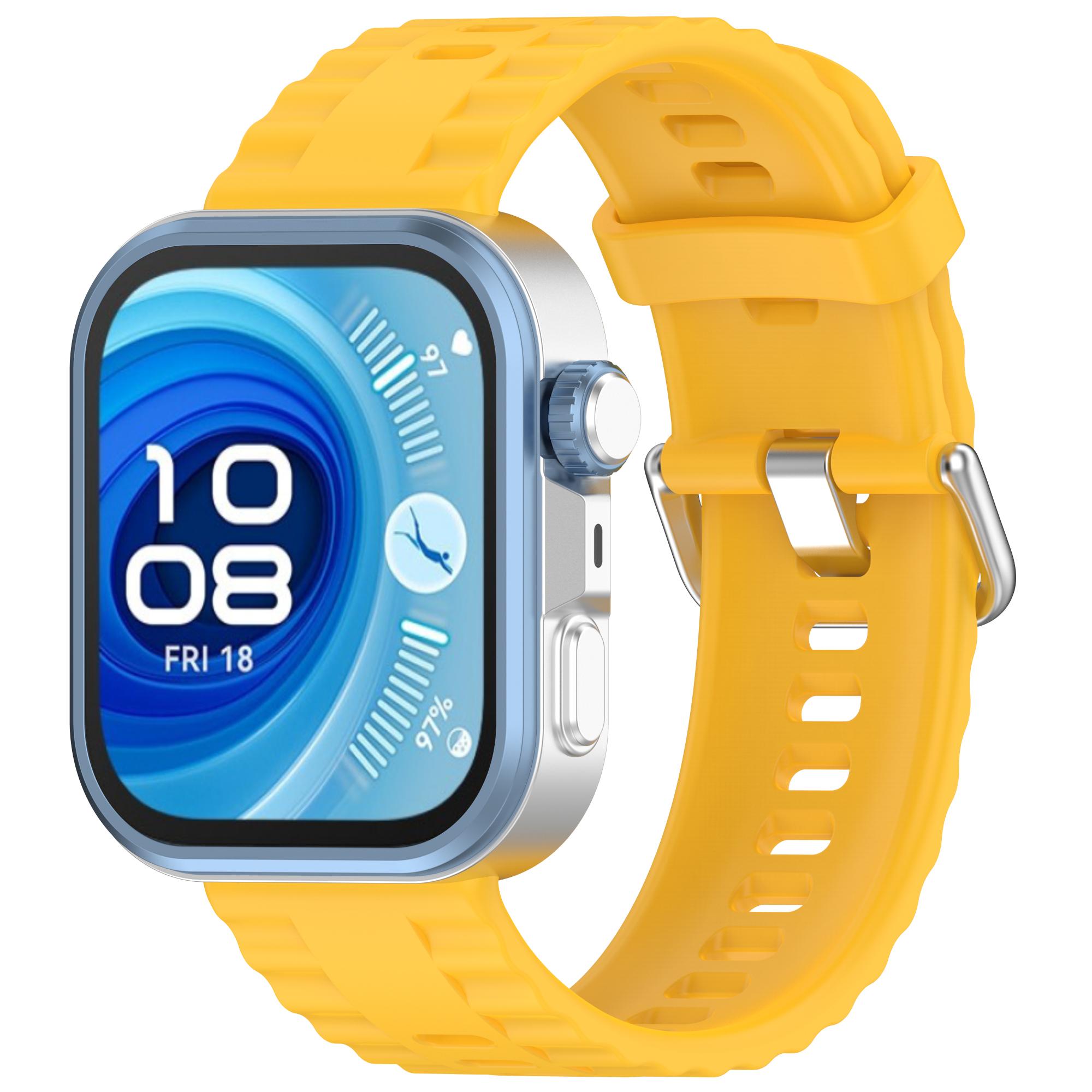 Oiginal Silicone For Huawei Watch Fit 4 pro 3 Strap Smartwatch Accessories Replacement Correa Bracelet Huawei Watch fit 4 band Huawei Fit 3 жёлтый QuirkCart