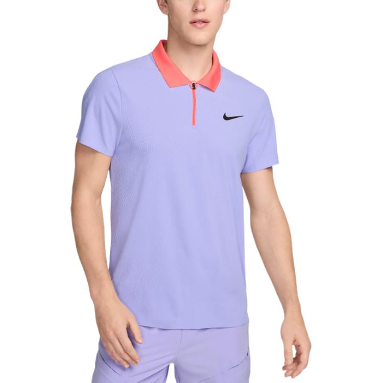 Nike Court Slam Tennis Logo Fashion Comfortable Casual Breathable Short Sleeve Polo Shirt Men tops Purple FQ2015-580 L white