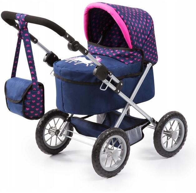 Коляска для кукол Bayer Design Trendy глубокая 13054 blue Storr.pl