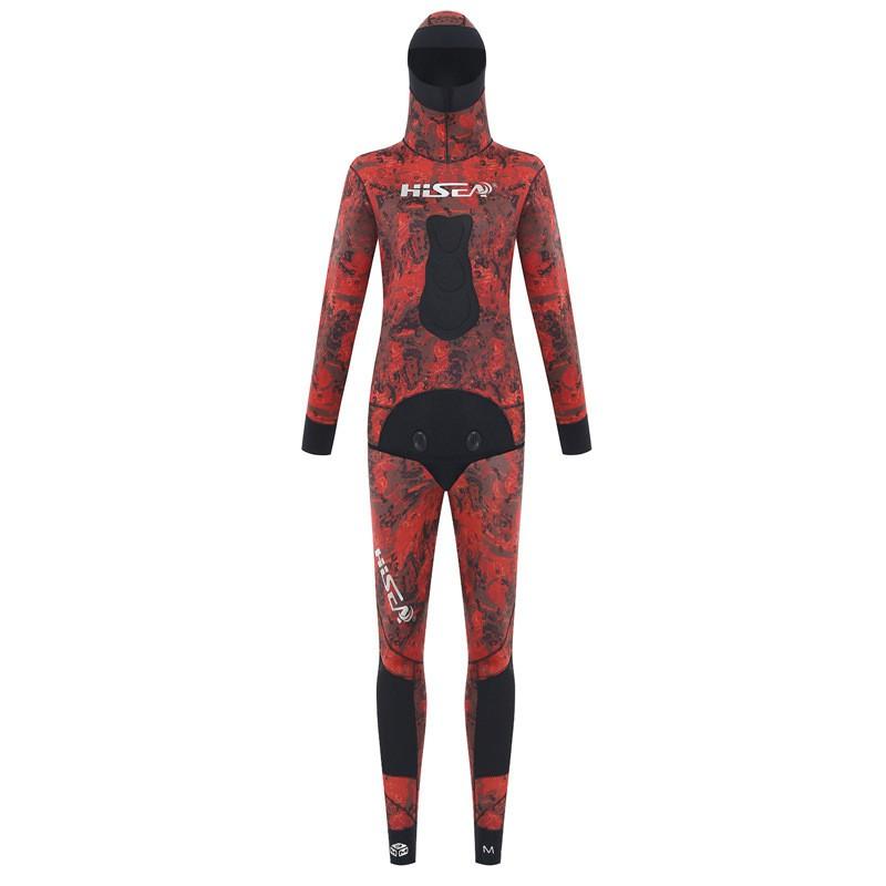 Men Women Full Wetsuit 3mm Neoprene Diving Suit Cold Water Swimming Fishing Snorkeling Winter Dive Gear Small brown HiBasic