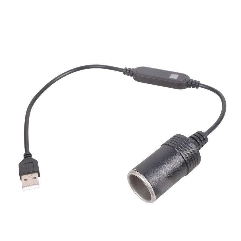 USB-адаптер-преобразователь в 12-вольтовую розетку прикуривателя автомобиля, 5 В в 5/9/12 В, шнур питания со светодиодной подсветкой для видеорегистраторов, навигаторов, зарядки 1 gray 666