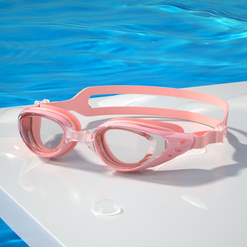 Myopia Swim Goggles Water Repellent and Fog-proof Hd Transparency Factory розовый sdcvd