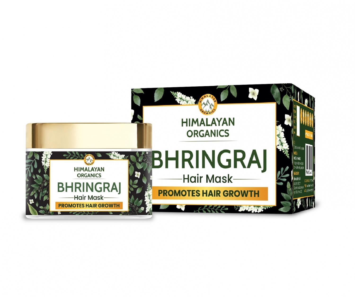 Маска для волос с Брингараджем: для роста и укрепления (200 мл), Bhringraj Hair Mask,  Himalayan Organics 30.3125 black