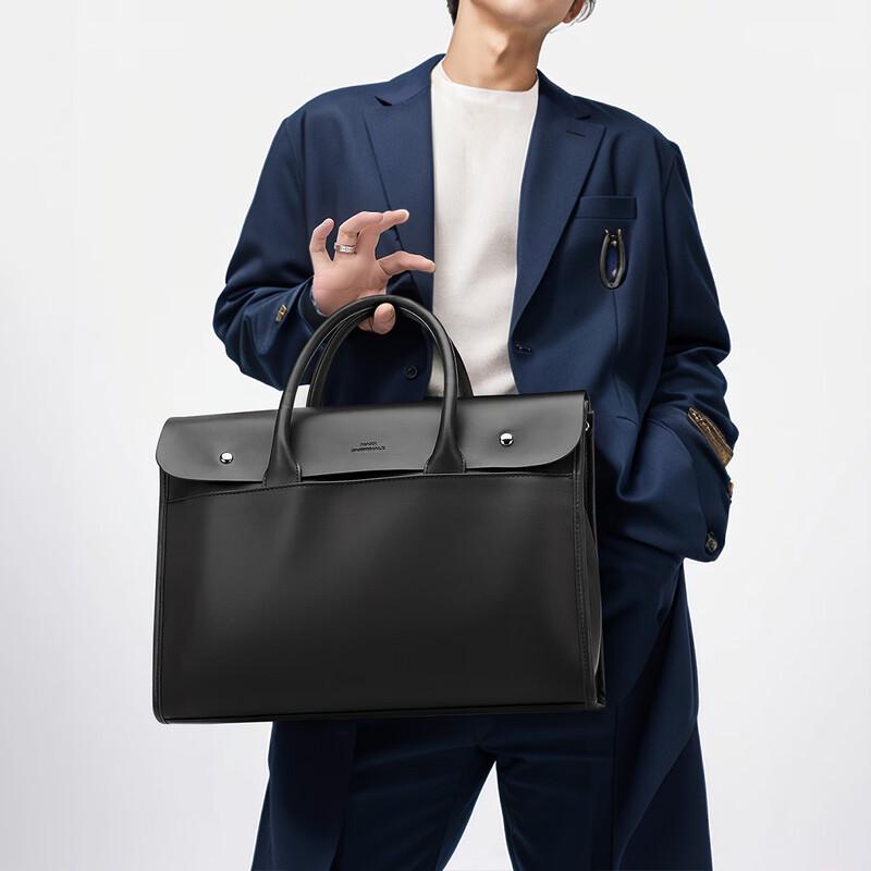 Мужская деловая сумка-портфель Mark Fairwhale для 16-дюймового ноутбука Fits 16-inch Laptop black