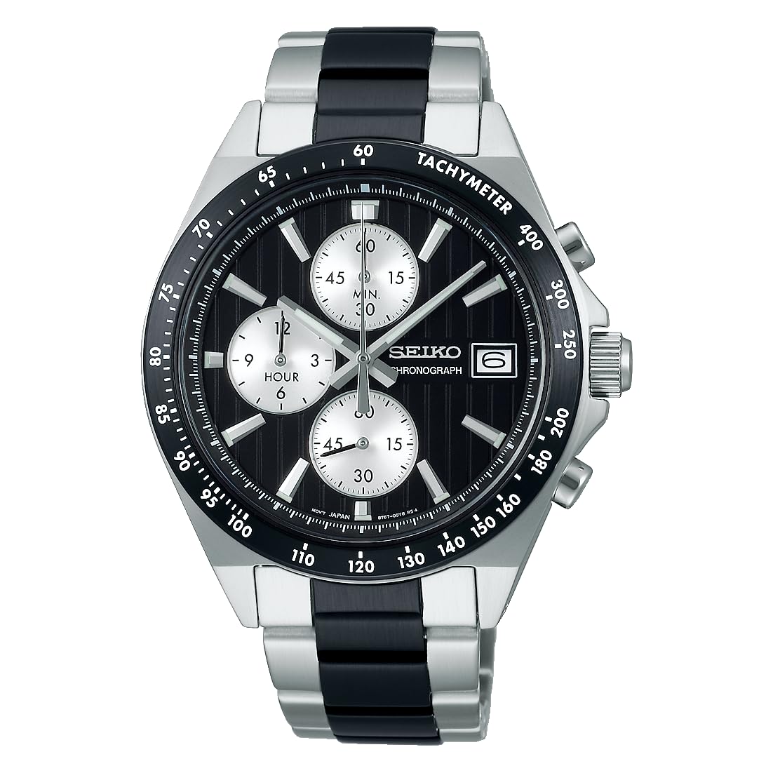 Наручные часы Seiko Selection S Series Battery Operated Quartz Chronograph SBTR043 Silver Black [Seiko Watch] Мужские (Третья вертикаль) + gray GOALMART