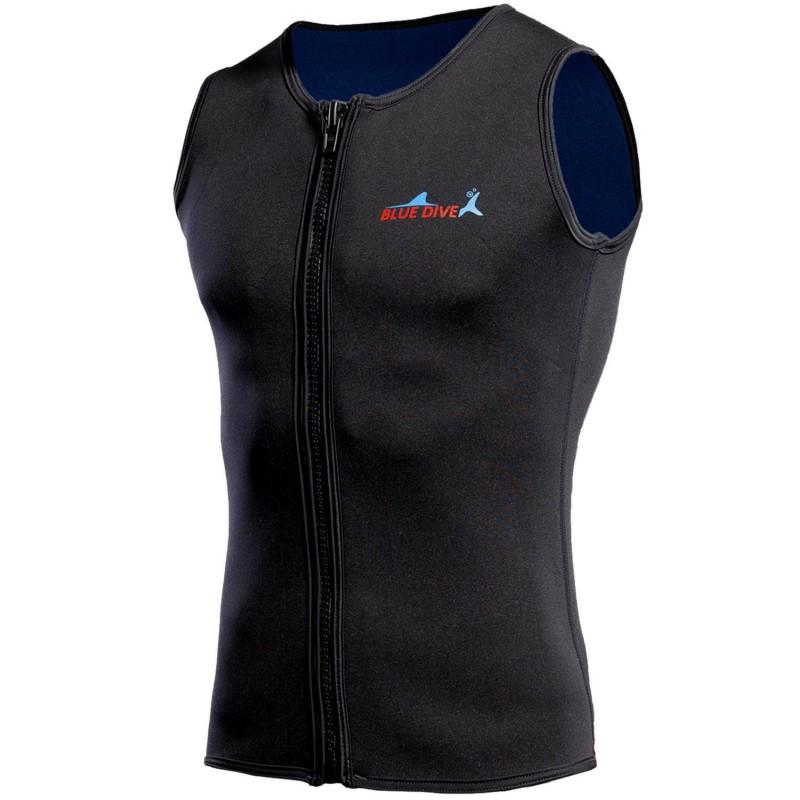 2mm Neoprene Dive Vest Cold Water Swimming Snorkeling Winter Wetsuit Top Unisex Adult Thermal Undergarment Small black Fortune Mall
