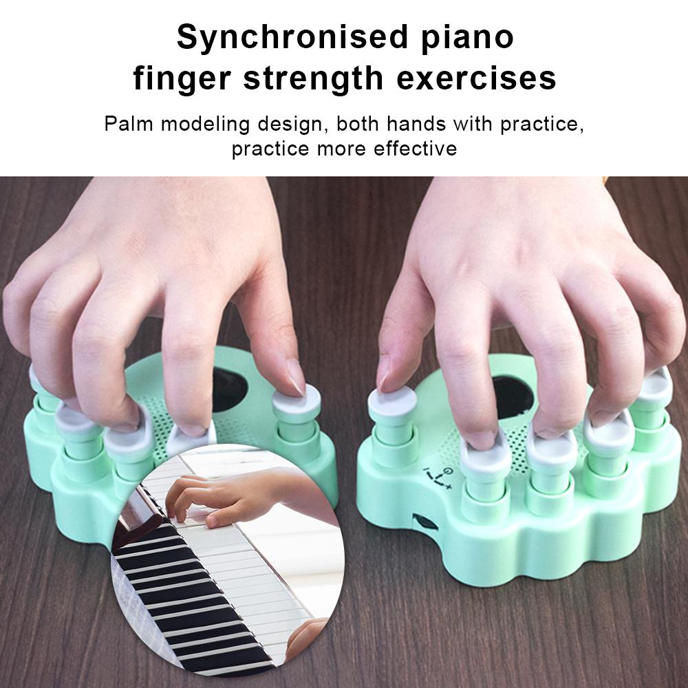 2 шт. Корректор формы руки для пианино, Усилитель руки, Инструмент для коррекции осанки, Аксессуары для пианино, Встроенный источник звука чёрный Painter