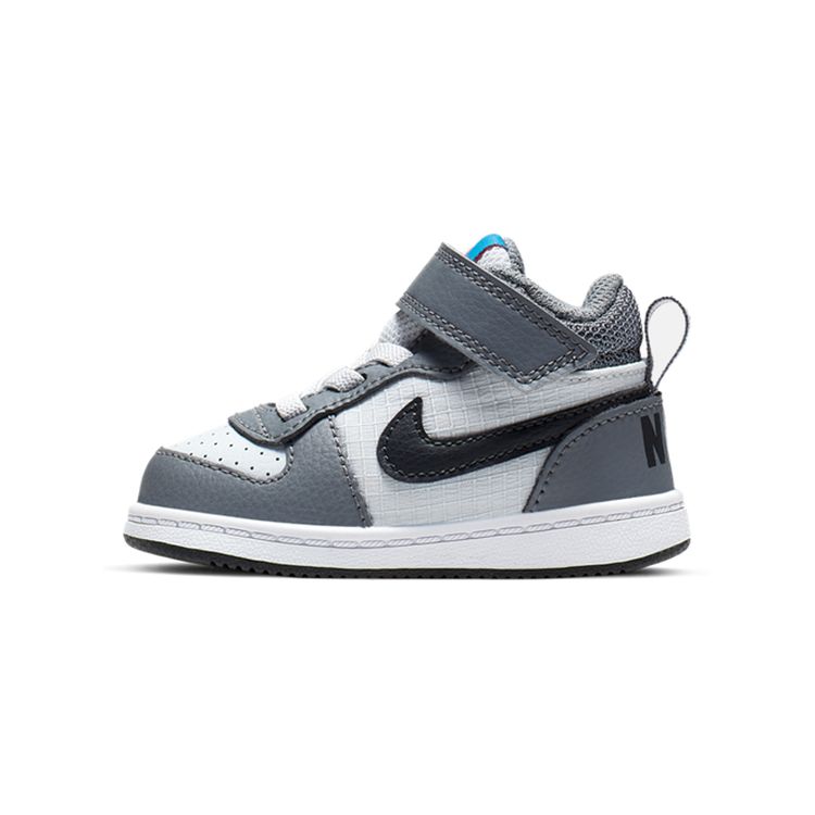 Nike Court Borough Mid Повседневные Удобные Нескользящие Износостойкие Дышащие Ботинки средней высоты для ходьбы Детская Обувь 870027-009 21 gray