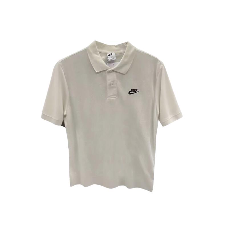 Nike Sports Lifestyle Series Logo Breathable Short Sleeve Polo Shirt Men tops CJ4457-133 2XL beige