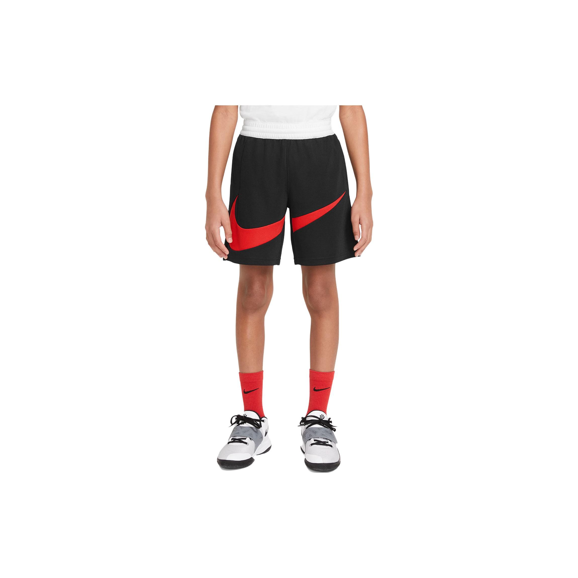 Быстросохнущие баскетбольные шорты Nike с большим логотипом, детские брюки, черные DA0161-011 M black