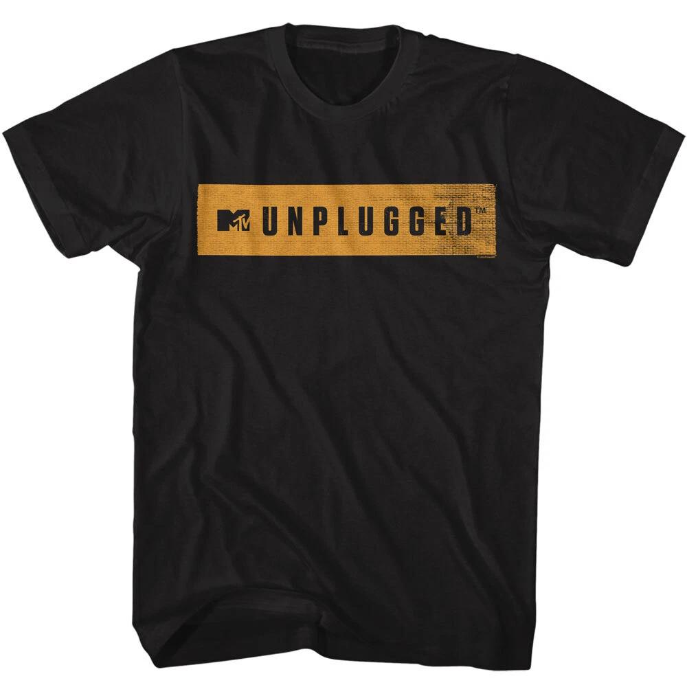 MTV Music Television MTV UNPLUGGED Gold Logo Men s T Shirt L orange FutureDesign