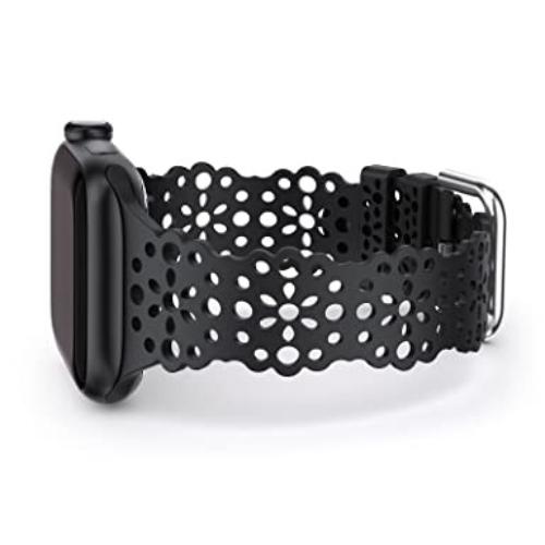 Совместим с ремешком Apple Watch диаметром 38 мм, 40 мм, 41 мм из мягкого эластичного силикона. 38mm/40mm/41mm чёрный Huaqiang North Electronics