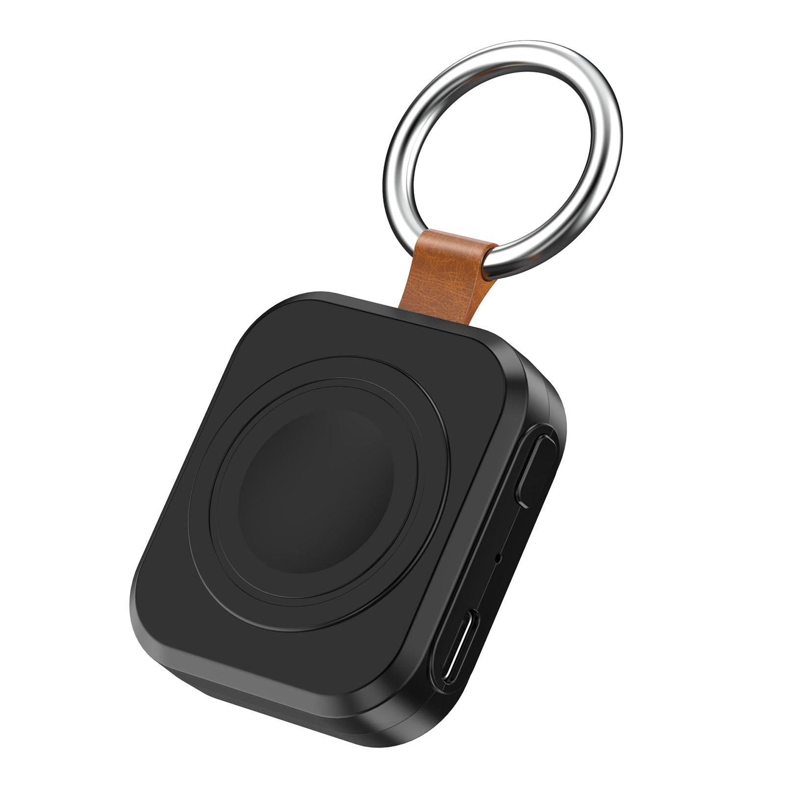 1200 мАч Магнитное беспроводное зарядное устройство для Apple Watch, Портативный Power Bank с быстрой зарядкой USB-C для всех серий Apple -Black black Phone Case-SEniee
