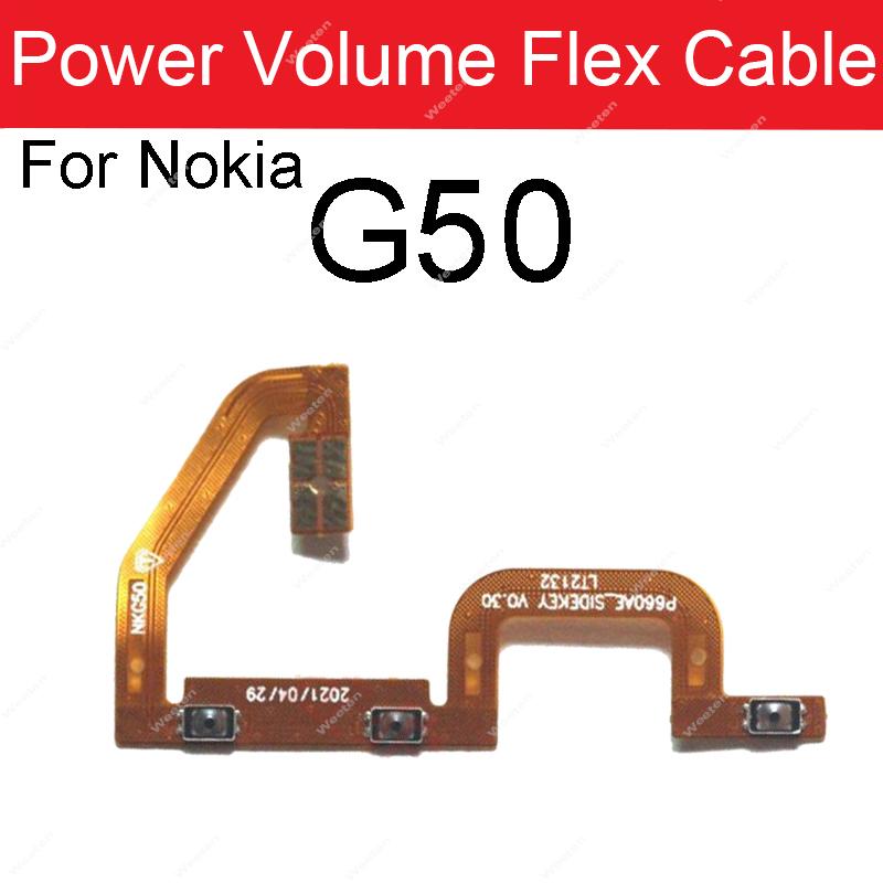 For Nokia G50 Volume Power Button Flex Cable On Off Power Volume Key Switch Button Flex Ribbon Replacement Power Volume red Specialist provider of mobile phone accessories