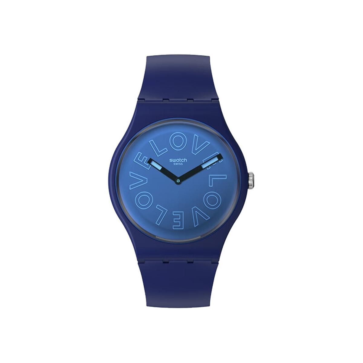 Swatch Quartz Movement Deep Blue Love Watch Unisex Watches SO29N107 SO29N107 blue