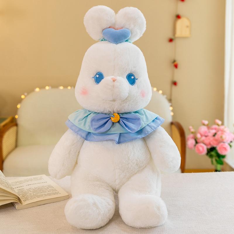 Loli Кролик и Медведь Мультяшная Плюшевая Игрушка Милая Пара Кролик и Медведь Кукла Кукла Девочка Подарок 35cm【0.21kg】 white Stuffed toys