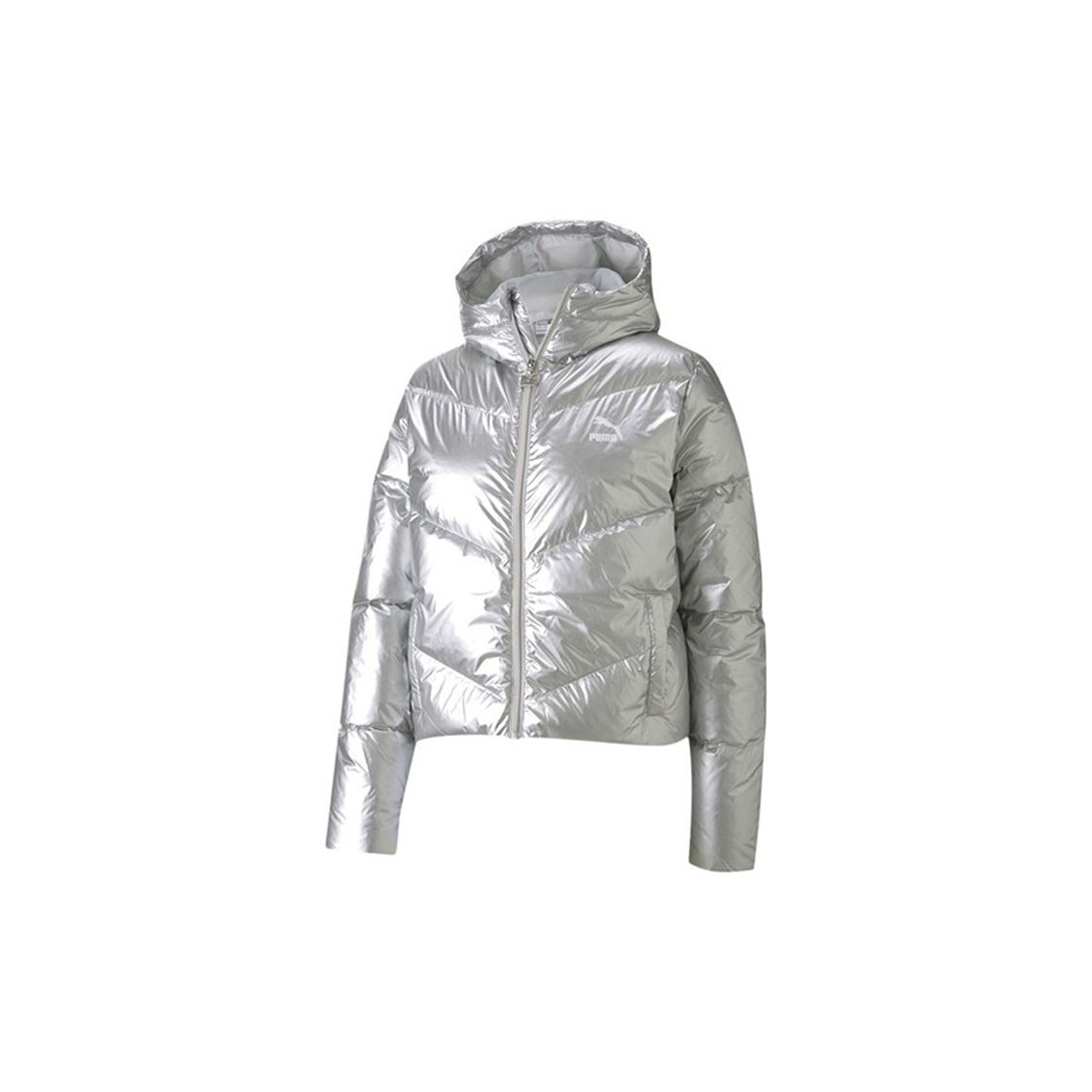 Пуховик Puma Classics Shine Down с капюшоном Женские куртки Цементно-серый 599144-10 S gray