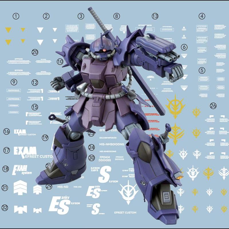 HG HGUC 1/144 Эфрит Нахт Сборная модель Меха Фигурки Декор для рабочего стола Кукла Игрушки-головоломки для мальчиков Подарок Коллекционная gray Garden Supplies My