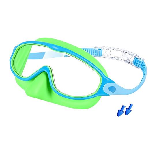 Quick-wear Swimming Goggles Clip-On Swim with Case, 180 Degrees Wide View Anti-UV Diving Practice Pool Goggles, No Leakage Anti-Fog Eyewear J green Novahub