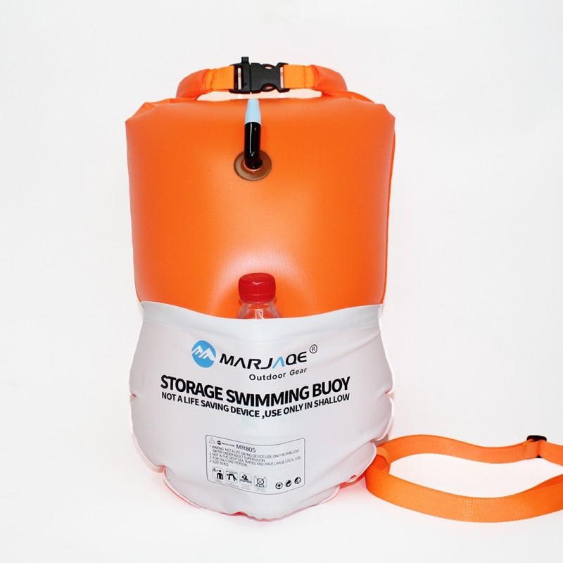 Waterproof Floating Swim Bag With Storage Compartment Adults Pool Beach Water Sports Vibrant Orange orange Fortune Mall
