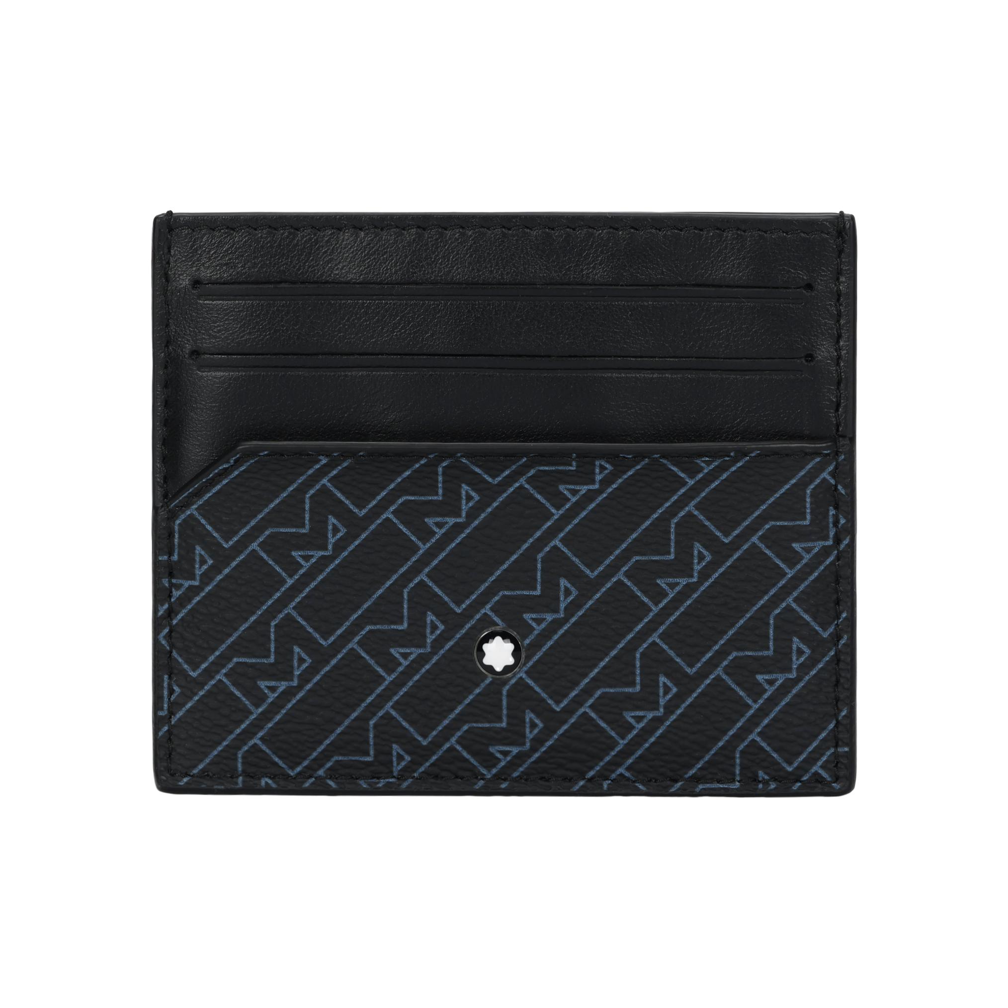 Montblanc M Gram 4810 M Печать Держатель для карт из ПВХ Мужские Аксессуары Синий Черный 127443 Gift Set(Basic Set+Box+Shopping Bag) black