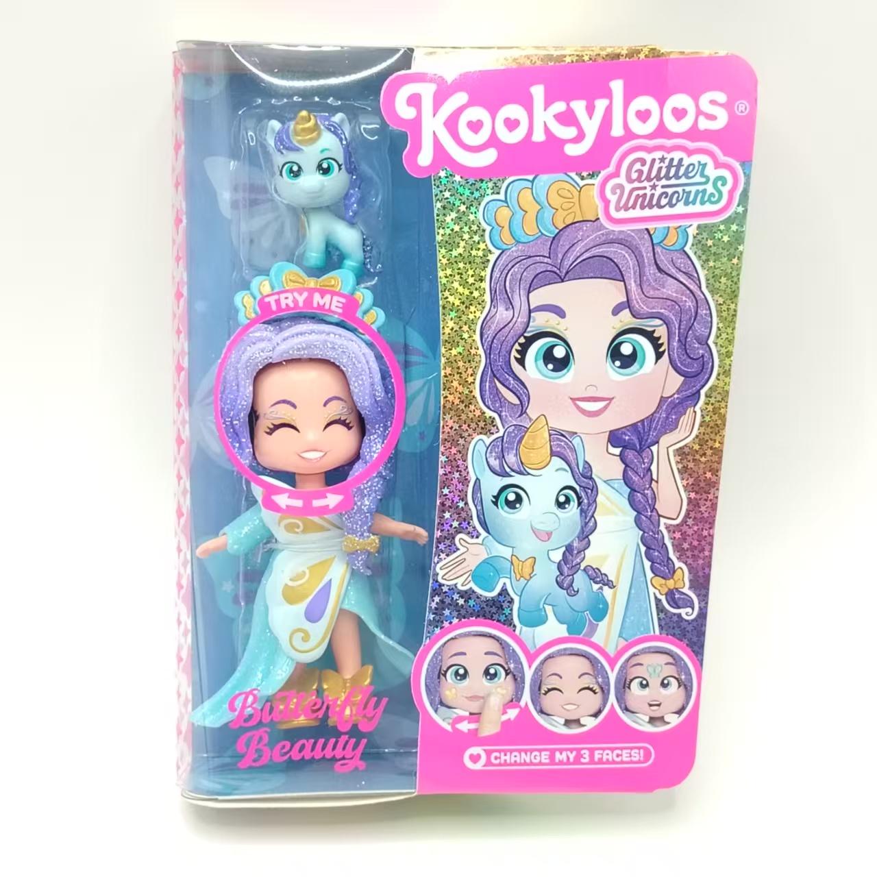 Куклы-принцессы Kookyloos Кукла с блестками Поставляется с коллекцией одежды для кук Повязка на голову плюс Единороги Питомец Девочки Сюрприз Подарок на День Рождения pink Discover Intime
