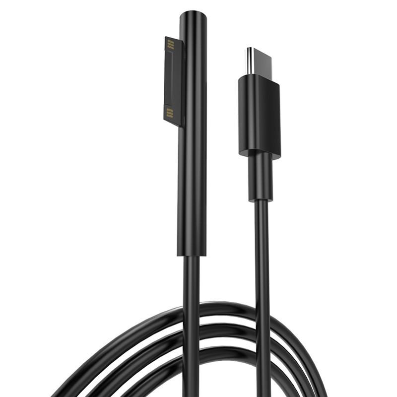 Быстрая зарядка USB C Блок питания Зарядные устройства для планшетов Аксессуары для Microsoft Surface Pro 3 4 5 6 Зарядный кабель для зарядки планшета чёрный FONKEN
